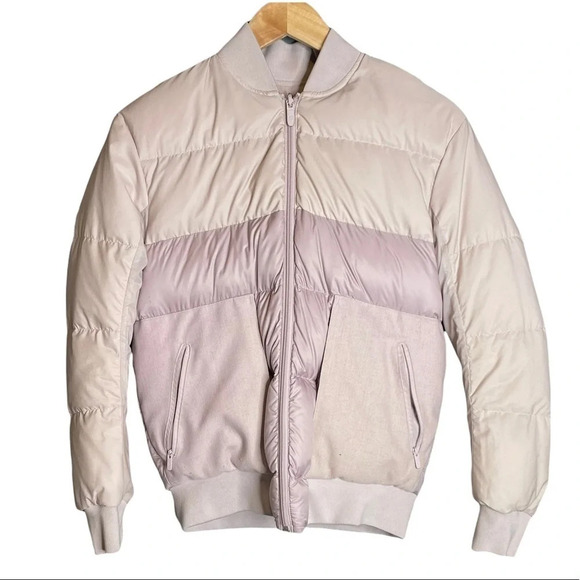 Lululemon Roam Far Wool Bomber Jacket Porcelain Pink - Picture 4 of 15